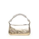 Mini bag Half Moon Horizontal in pelle laminata con strass 105915 A2WDZZLQ PINKO 