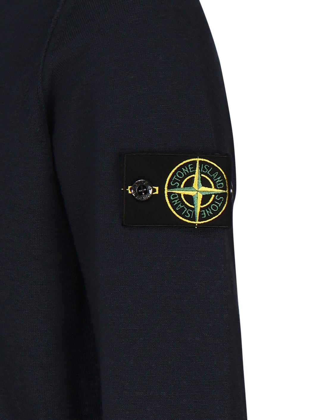 Maglione girocollo con piccoli risvolti K1S155100052 S00B0V0020 STONE ISLAND 