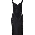 Abito longuette corsetteria in raso e pizzo F6JKZT GDCL9N0000 DOLCE & GABBANA 