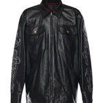 Overshirt in pelle con logo 856341 TRS131000 BALENCIAGA 