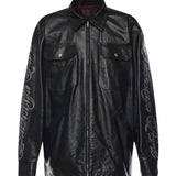 Overshirt in pelle con logo 856341 TRS131000 BALENCIAGA 