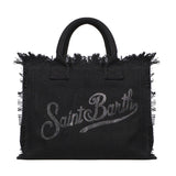 Borsa Vanity in canvas con logo in strass VANI001 02563L MC2 SAINT BARTH 