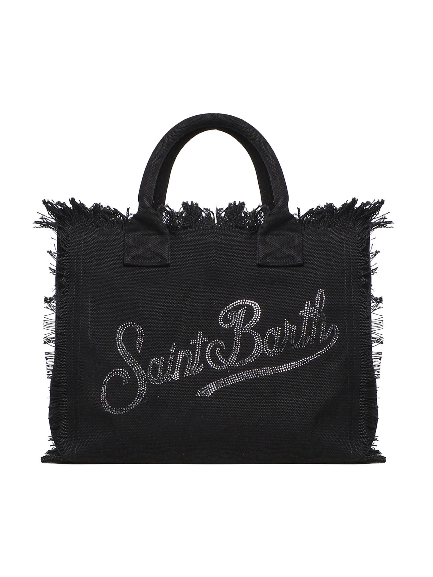 Borsa Vanity in canvas con logo in strass VANI001 02563L MC2 SAINT BARTH 