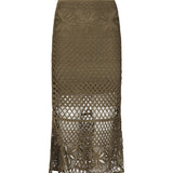 Gonna lunga effetto crochet fantasia 104732 A2FFX26 PINKO 
