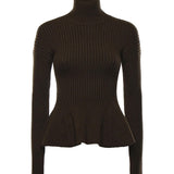 Dolcevita a peplo in lana e cashmere 2521366483600 006 MAX MARA 
