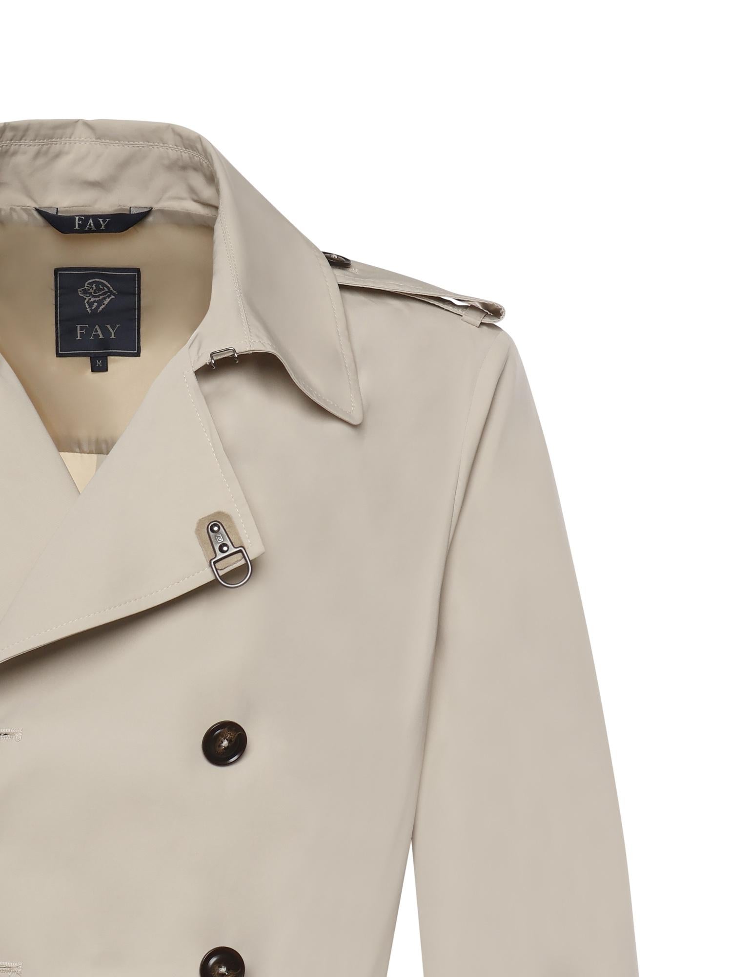 Trench in microfaille misto cotone NAM60520320ZAV C002 FAY 