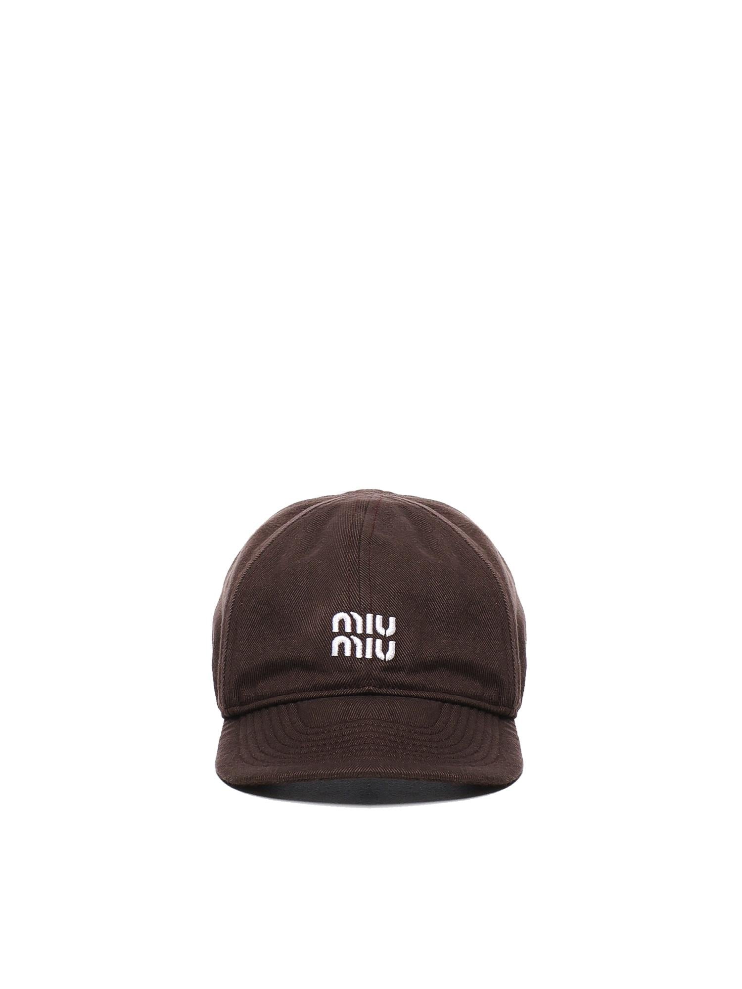 Cappello da baseball in denim 5HC369 2CR1F04FH MIU MIU 
