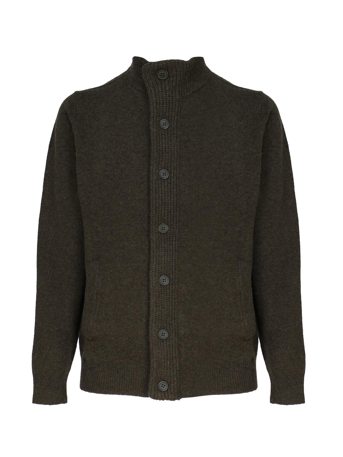 Maglione con zip Patch MKN0731 GN73 BARBOUR 