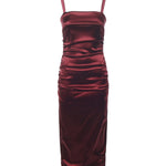 Abito drappeggiato in raso stretch F6TYJT FURADR2723 DOLCE & GABBANA 