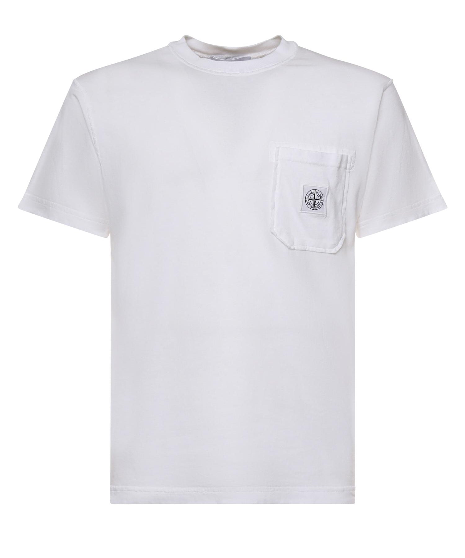 T-shirt con patch Compass L1S152100032 S0057V0001 STONE ISLAND 