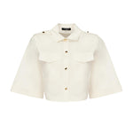 Camicia cropped con tasche 5GGH27 7315AG053 MARCIANO BY GUESS 