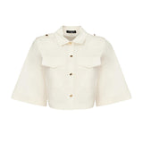 Camicia cropped con tasche 5GGH27 7315AG053 MARCIANO BY GUESS 