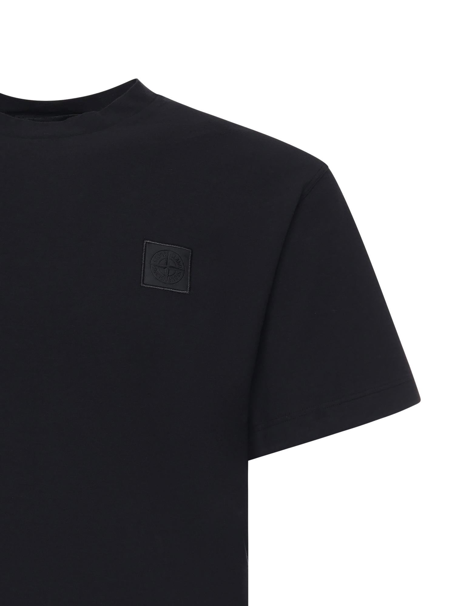 T-shirt in cotone con logo L1S152100021 S0F11V0020 STONE ISLAND 