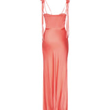 Abito lungo in satin 104996 A2GZN53 PINKO 
