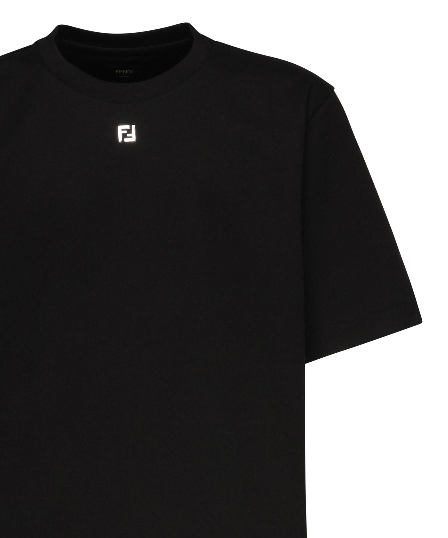 T-shirt in cotone con logo<BR/> FY0936 ARYYF0QA1 FENDI 