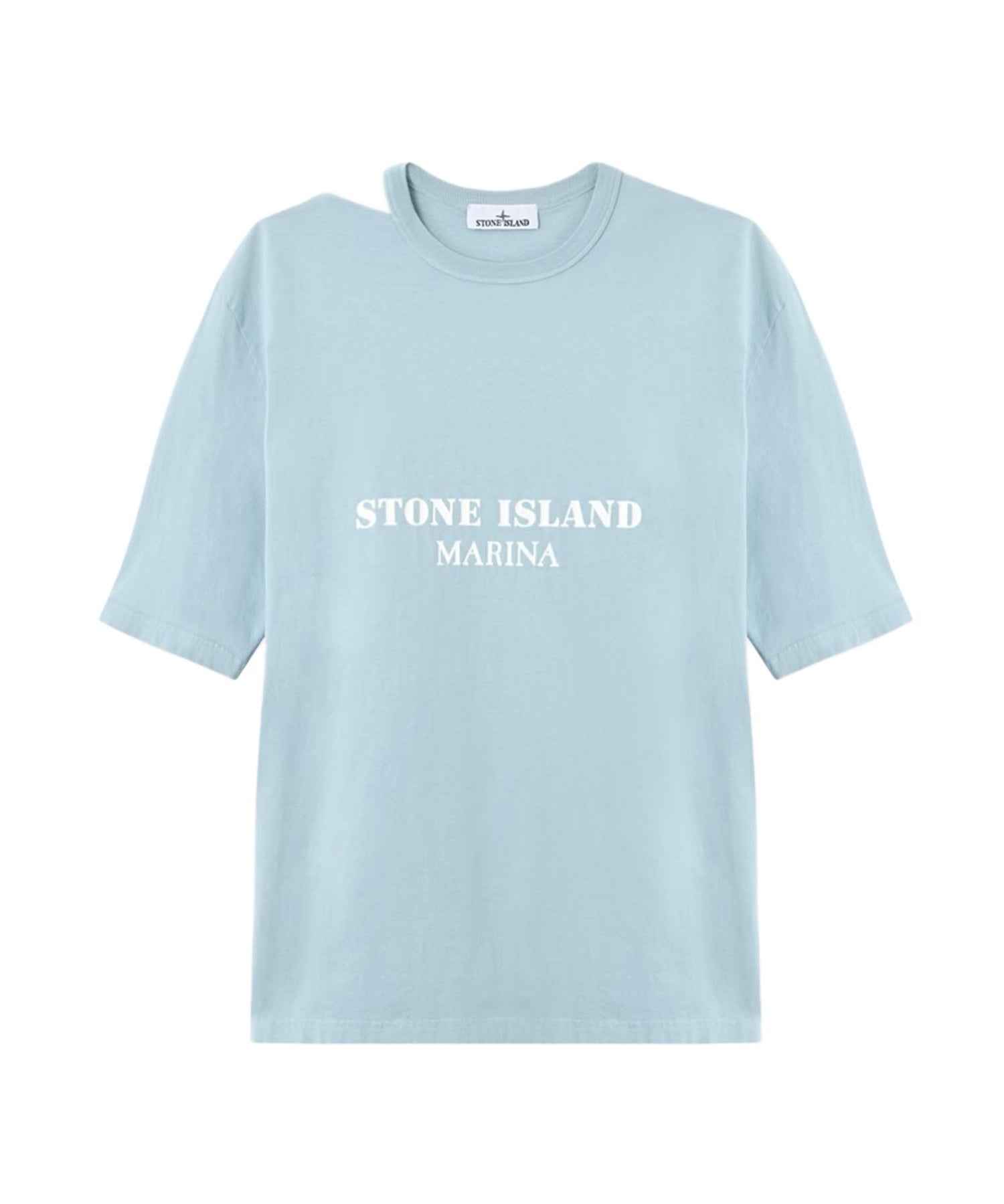 T-shirt con stampa Stone Island Marina in cotone L1S152100018 S0X16V004A STONE ISLAND 