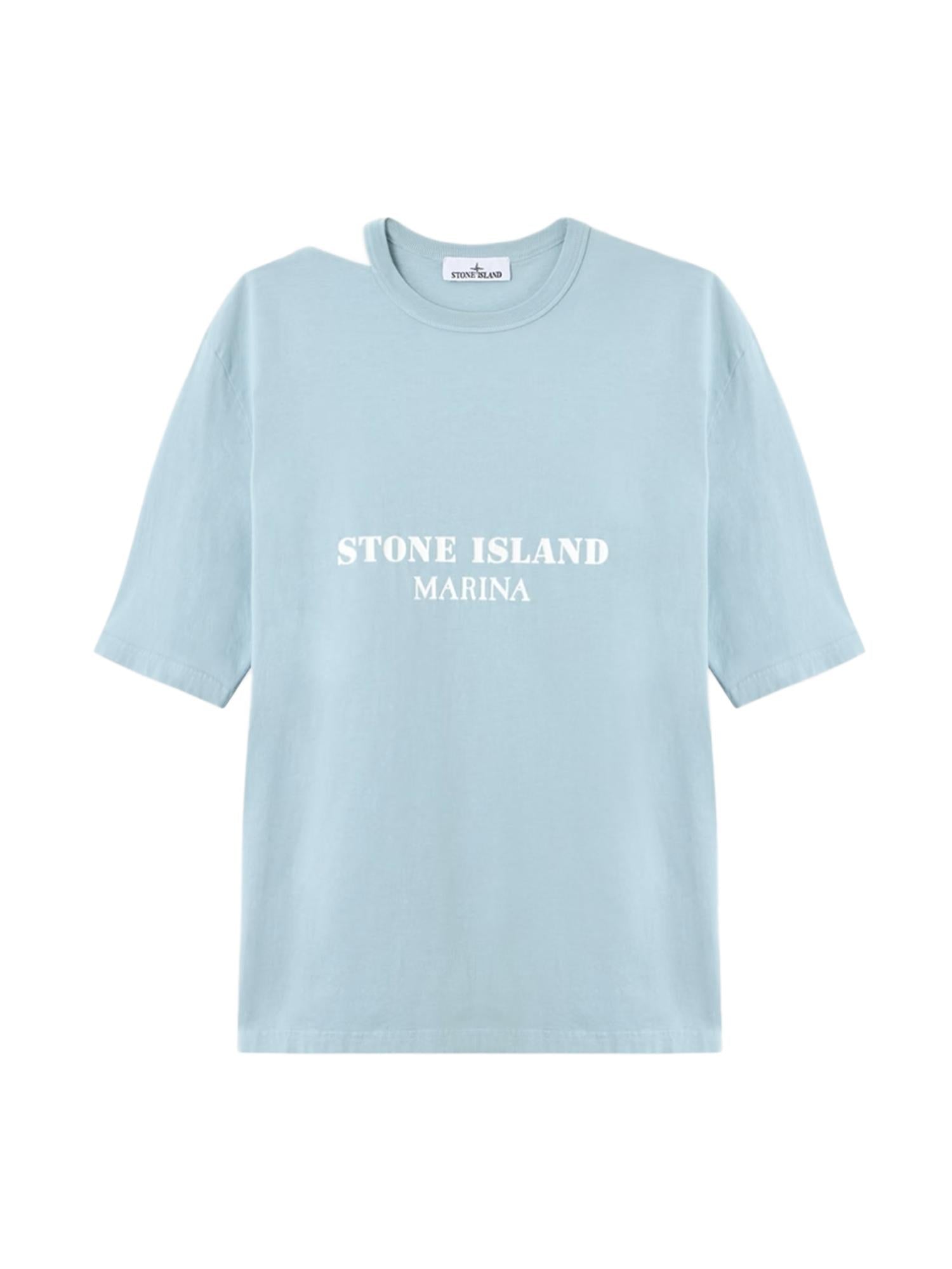 T-shirt con stampa Stone Island Marina in cotone L1S152100018 S0X16V004A STONE ISLAND 