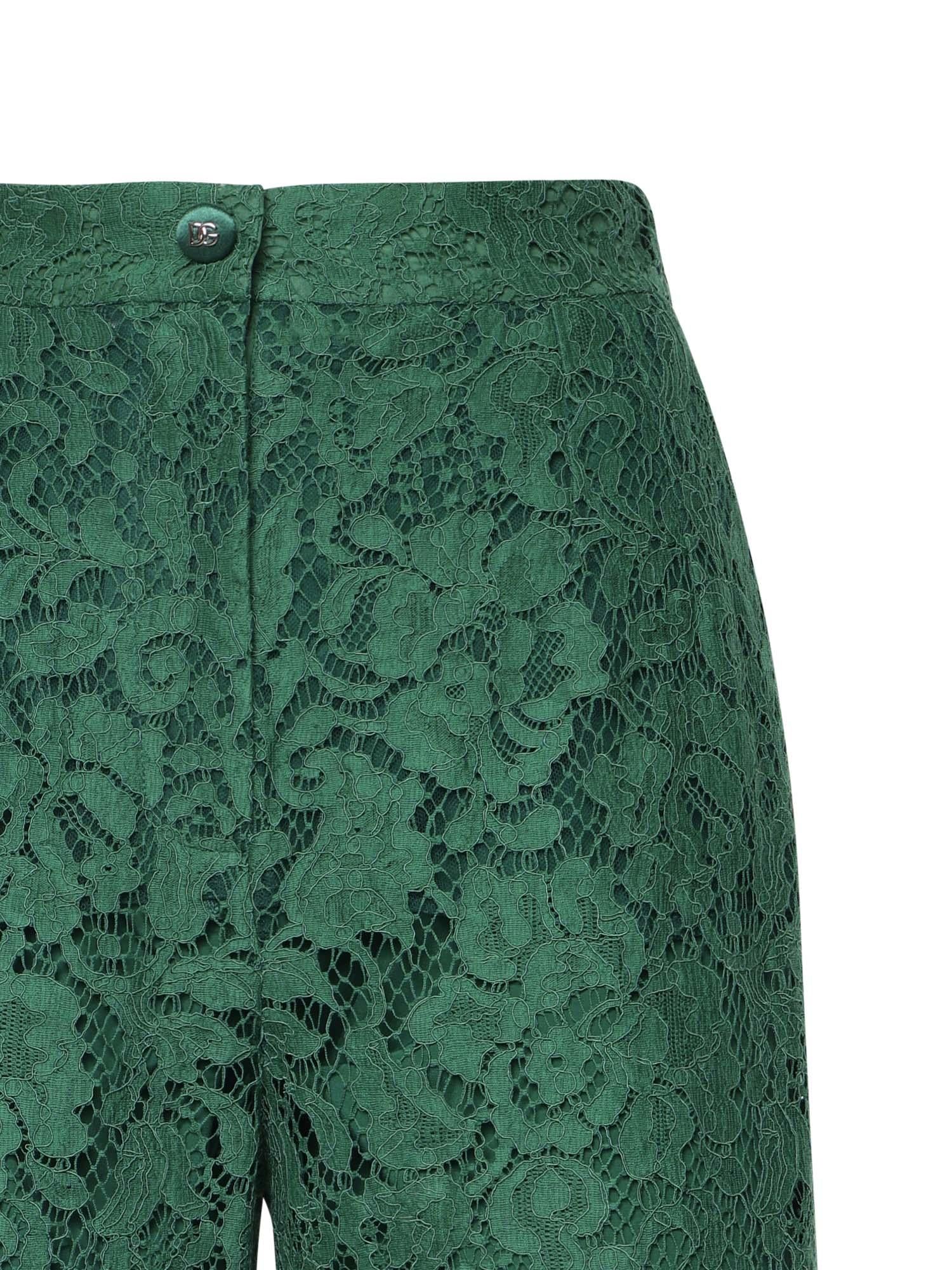 Pantaloni in pizzo cordonetto FTCPTT HLMTBV8433 DOLCE & GABBANA 