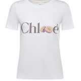T-shirt in jersey di cotone con logo CH26SJH08197 101 CHLOÉ 