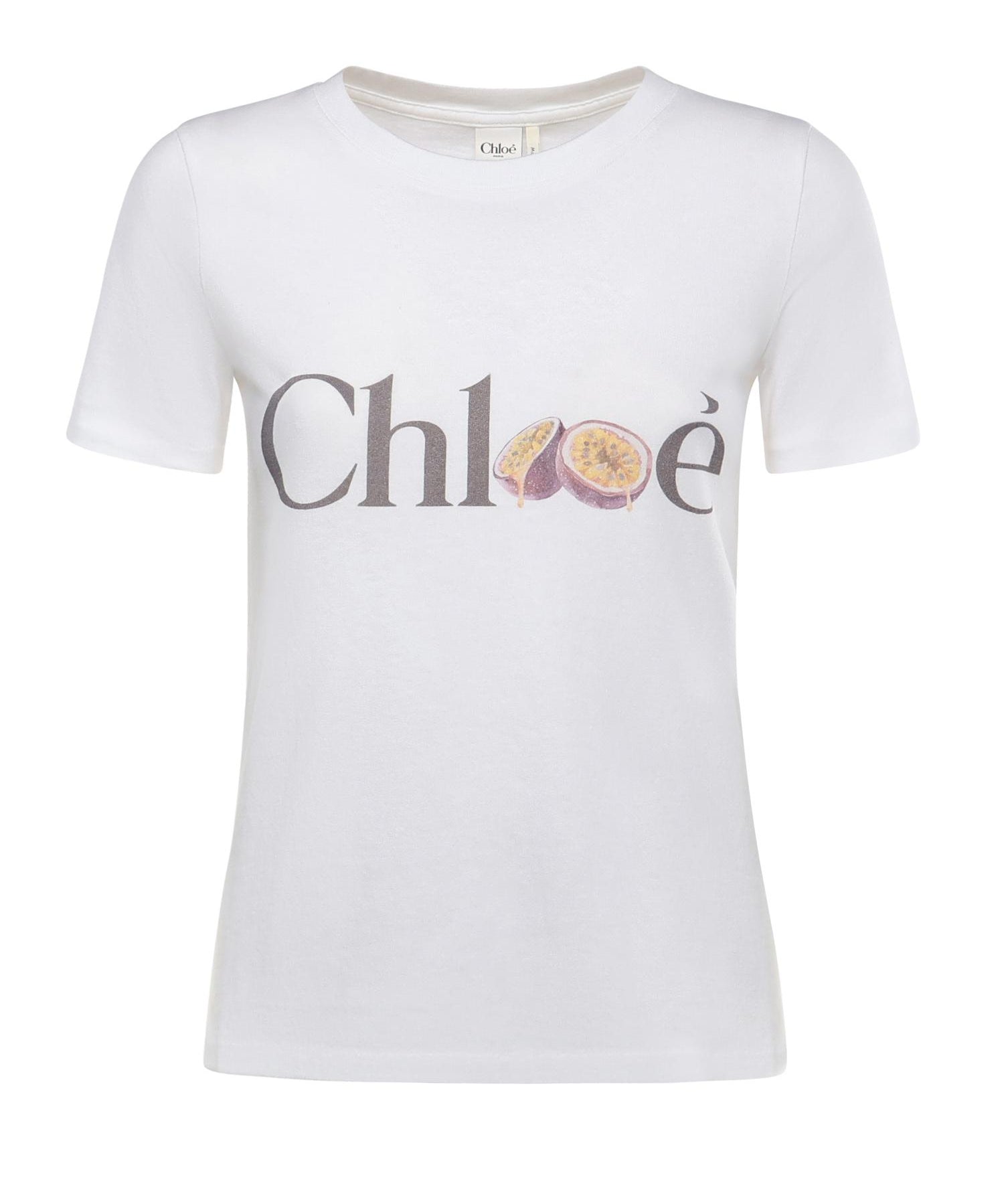 T-shirt in jersey di cotone con logo CH26SJH08197 101 CHLOÉ 