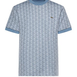 T-shirt in jacquard con monogramma<BR/> TH1197 1QI LACOSTE 