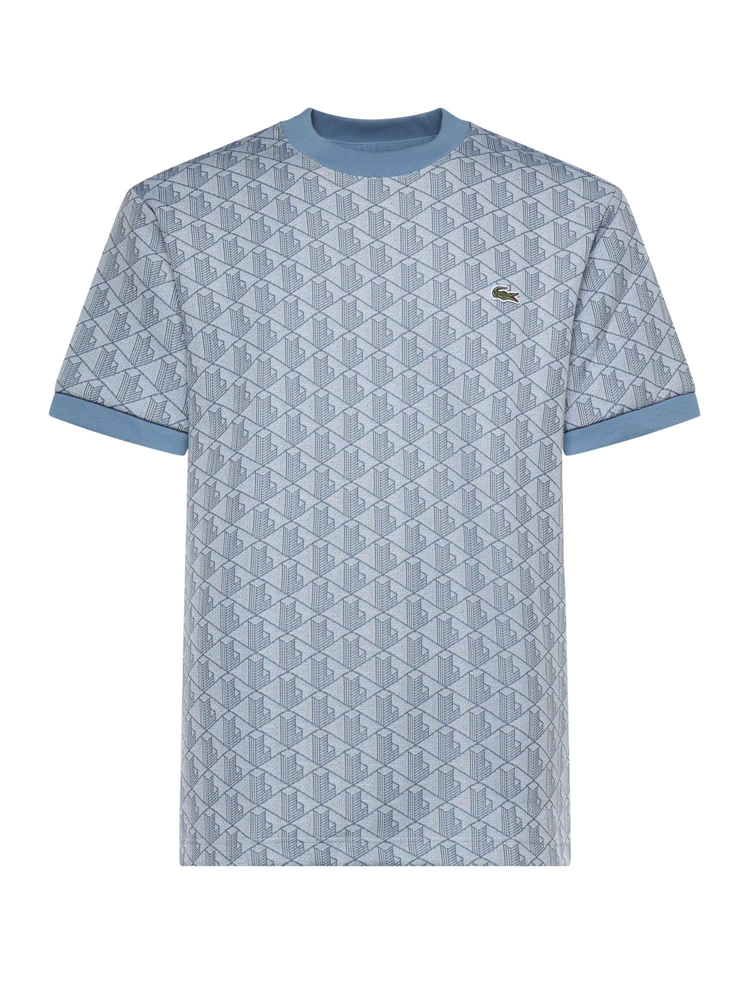 T-shirt in jacquard con monogramma<BR/> TH1197 1QI LACOSTE 