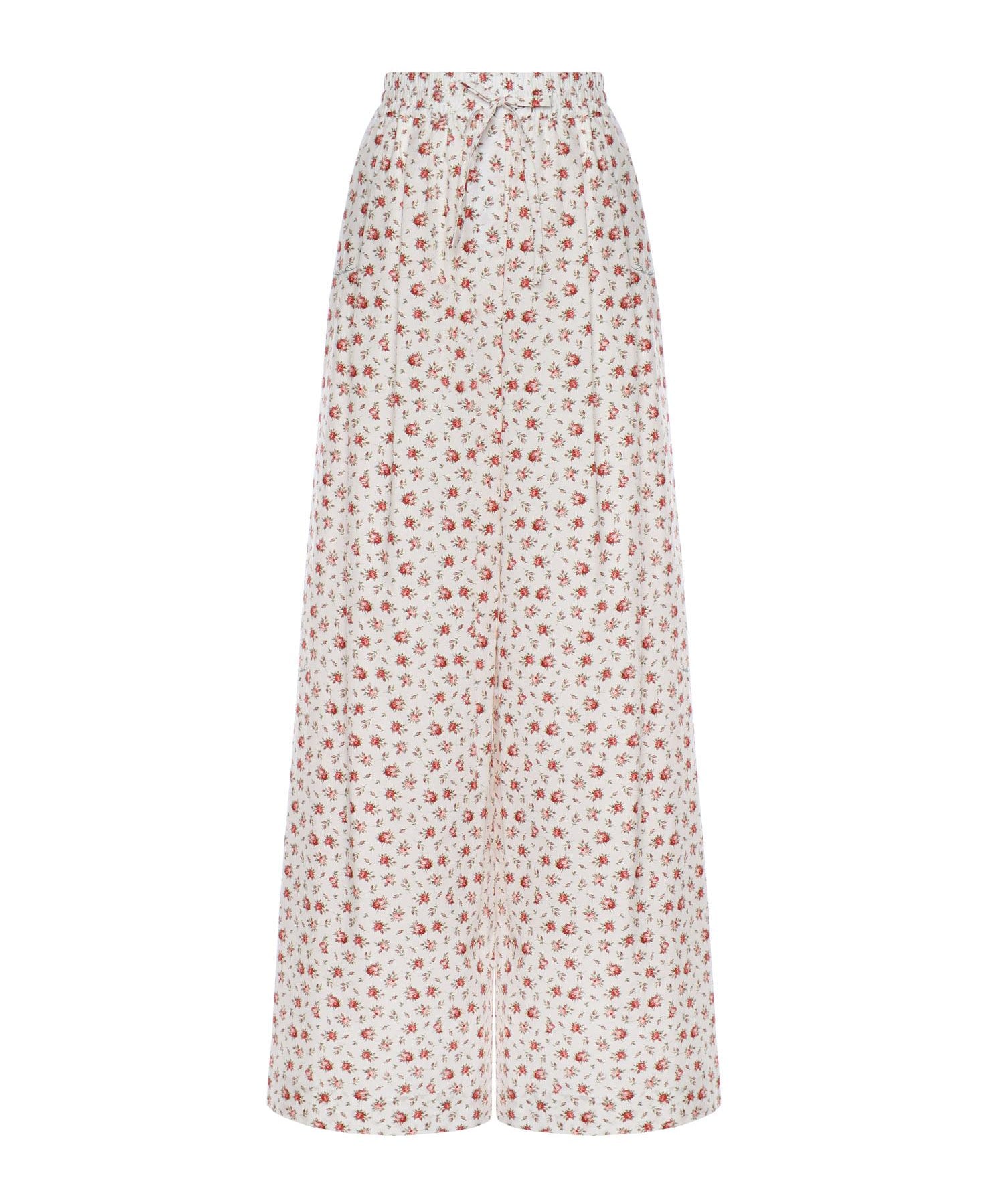 Pantaloni in popeline stampa Roselline FTDCOT HS5UBHA5XJ DOLCE & GABBANA 
