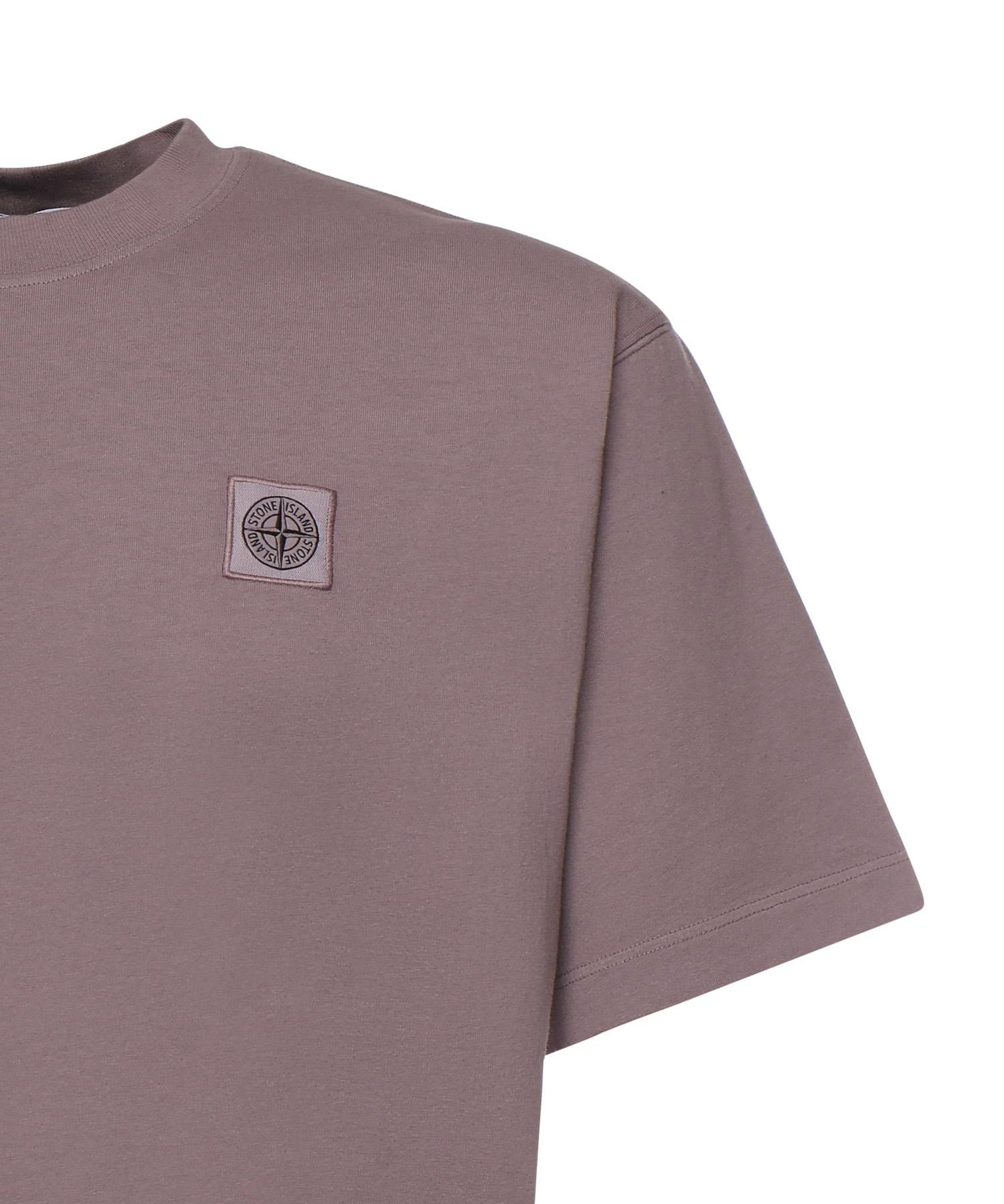 T-shirt con patch Compass in jersey di cotone L1S152100030 S0115V008F STONE ISLAND 
