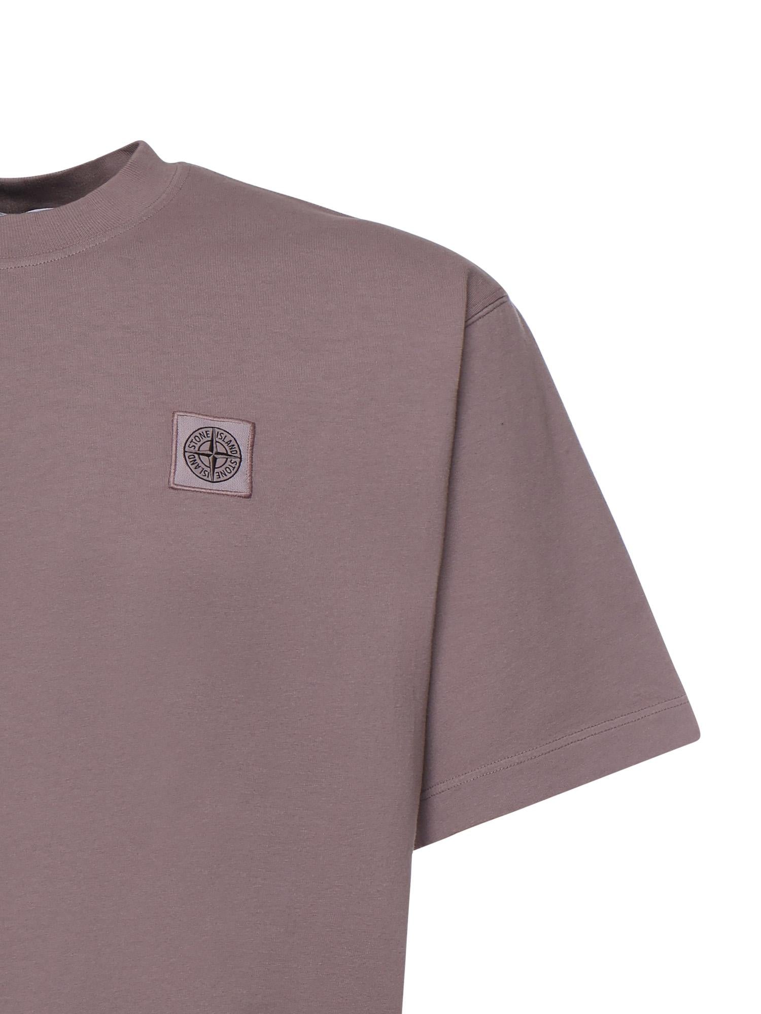 T-shirt con patch Compass in jersey di cotone L1S152100030 S0115V008F STONE ISLAND 