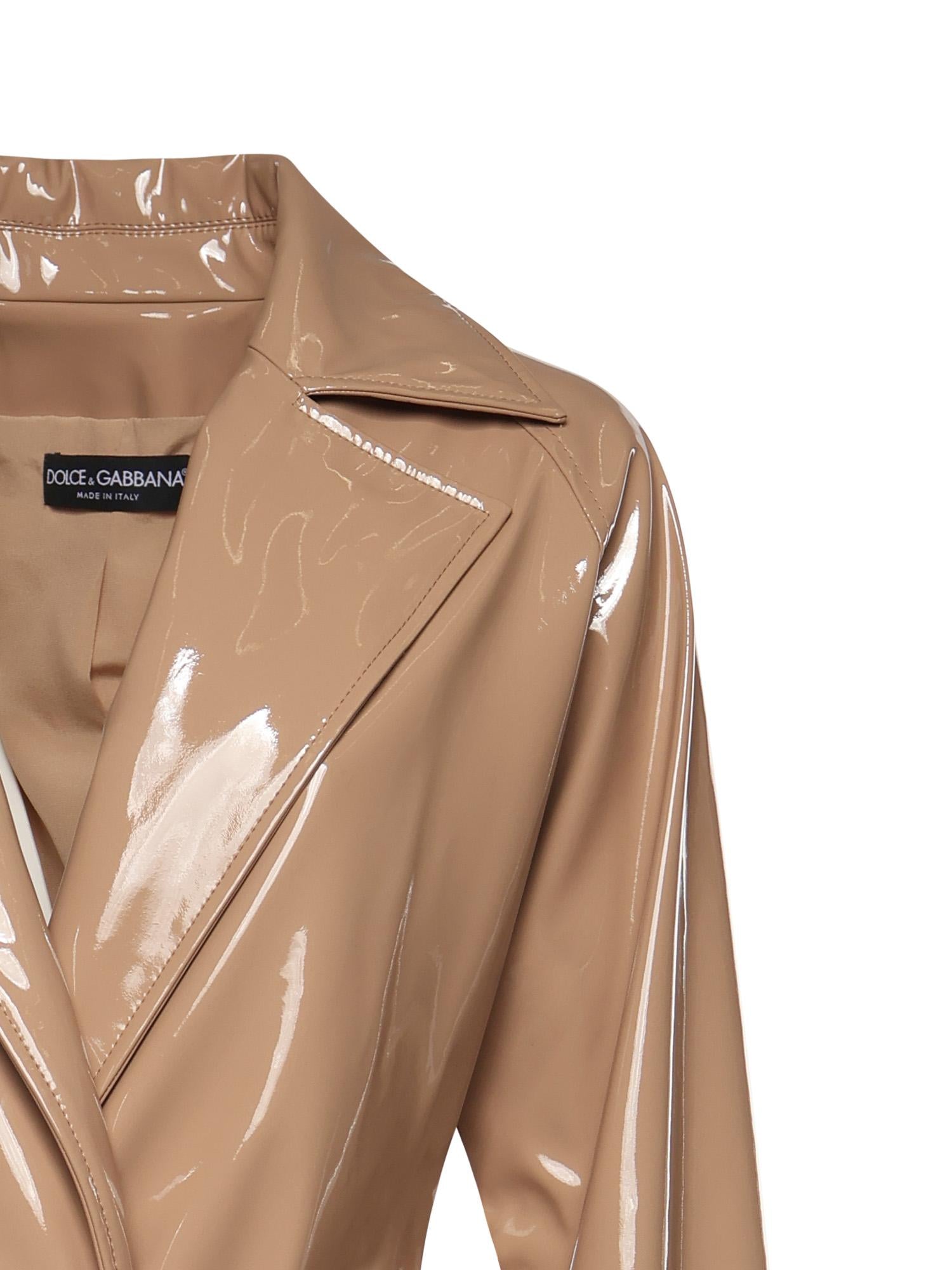 Trench in ecopelle spalmato F0W3WT FUSW7M0179 DOLCE & GABBANA 