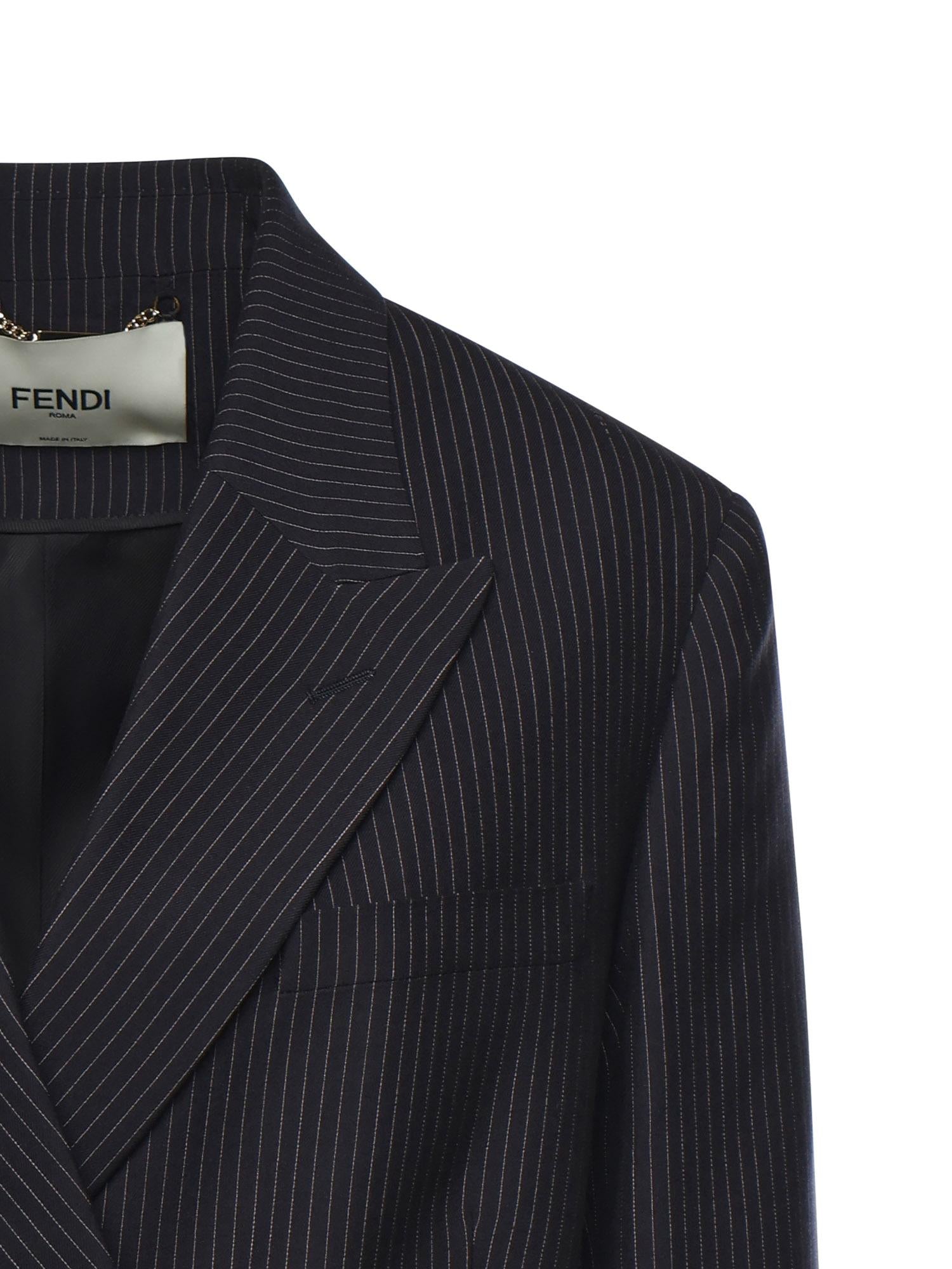 Blazer in lana gessata FJ7685 AW7IF0QG3 FENDI 