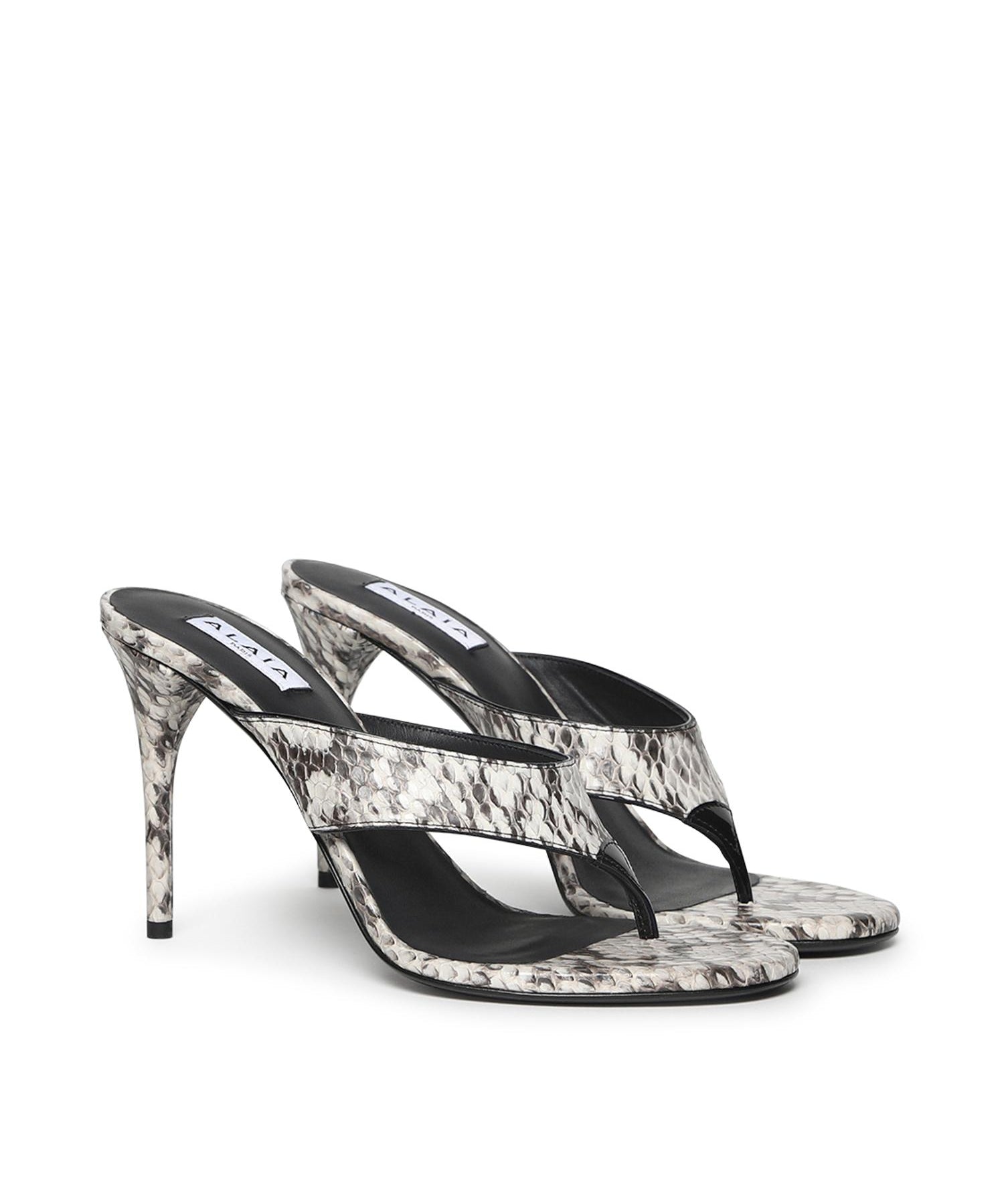 Mules infradito in elaphe AA3S133CK326 009 ALAIA 