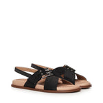 Sandalo Christine in satin A57175 NERO CARMENS 