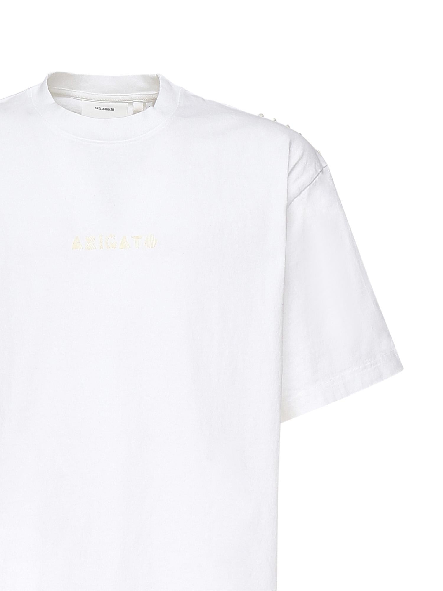 T-shirt con ricamo logo A3443001 WHITE AXEL ARIGATO 