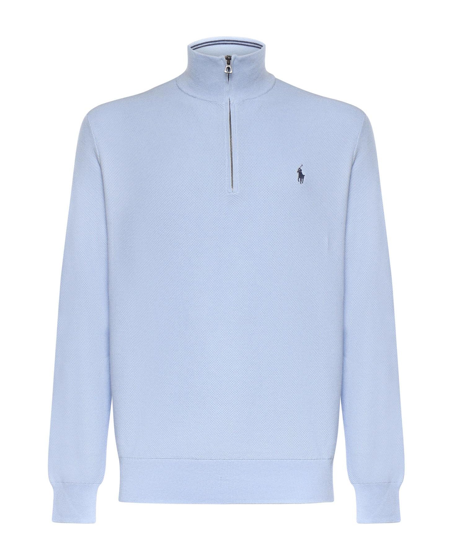 Maglia in piqué di cotone con zip 710932304  POLO RALPH LAUREN 