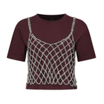 T-shirt cropped in cotone 105145 A2LTYI0 PINKO 