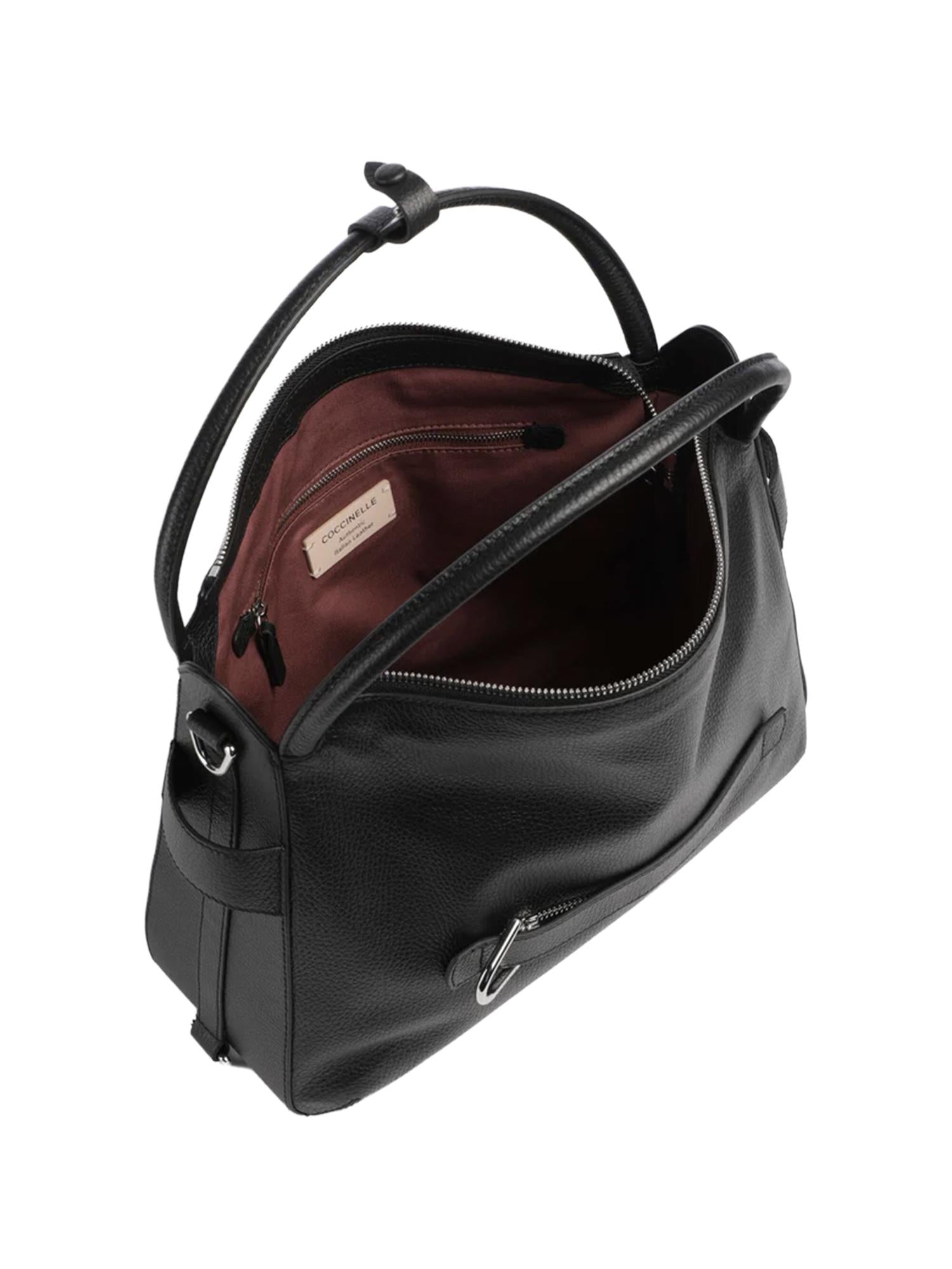 Borsa in pelle con logo E1U6C180101 001 COCCINELLE 
