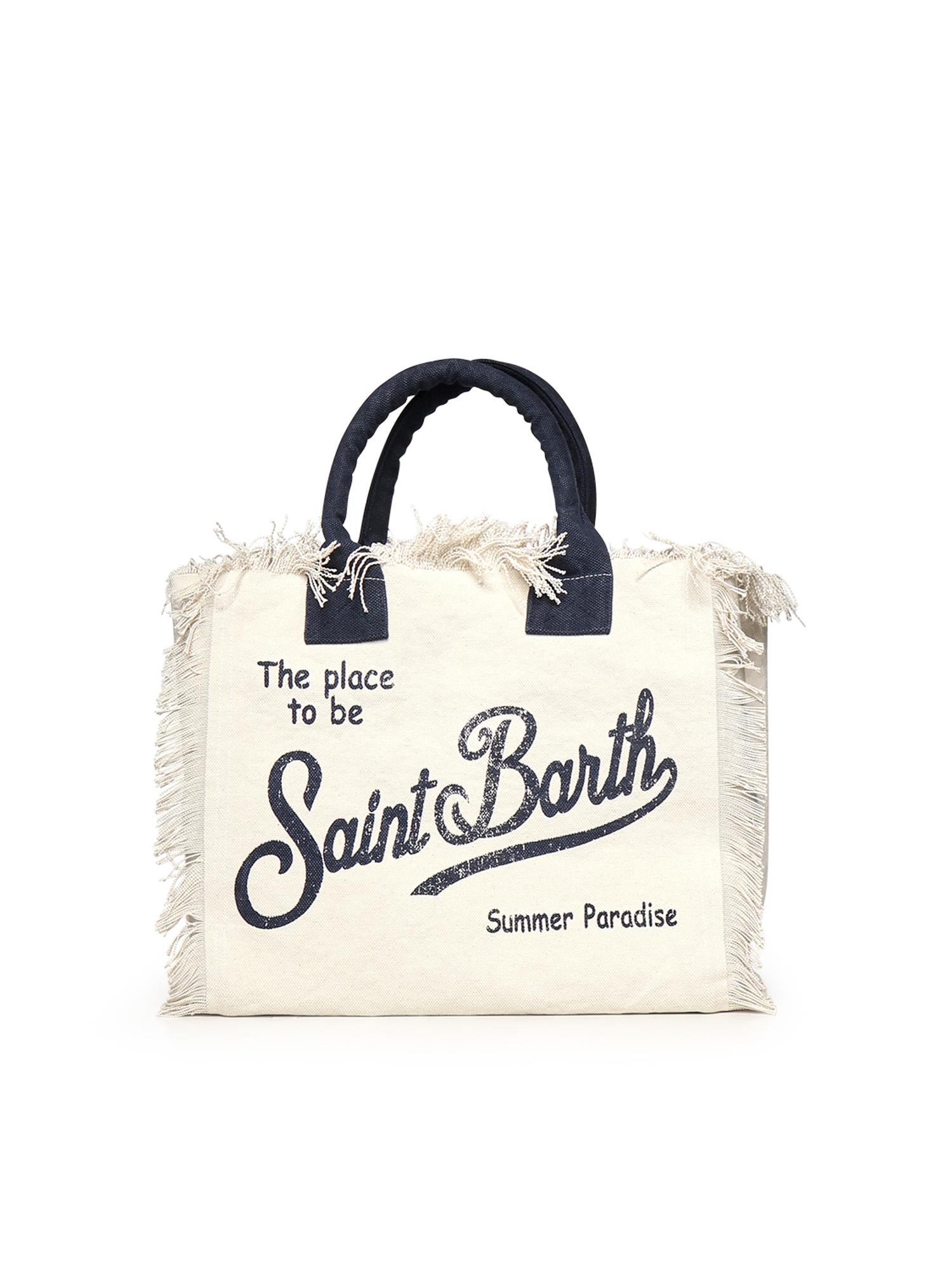 Borsa Vanity in canvas con frange VANI001 02564L MC2 SAINT BARTH 