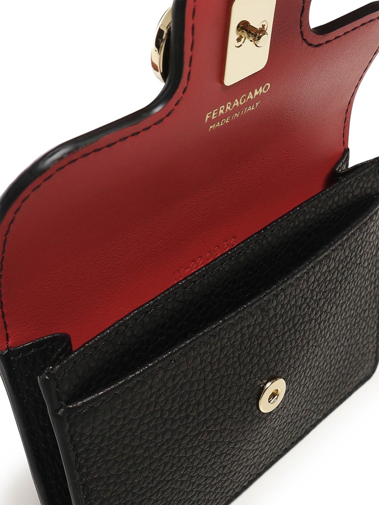 Portacarte gancini 220963 785795002 FERRAGAMO 