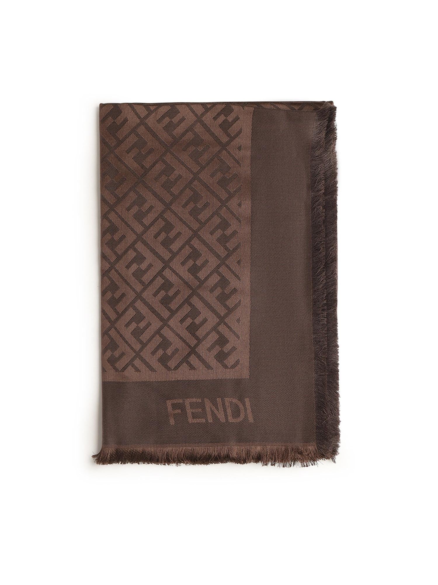 Scialle in seta e lana FF Jacquard FXT069 AJW7F1U6N FENDI 