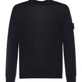 Maglione girocollo in lana con logo L1S155100074 S00FCV0020 STONE ISLAND 