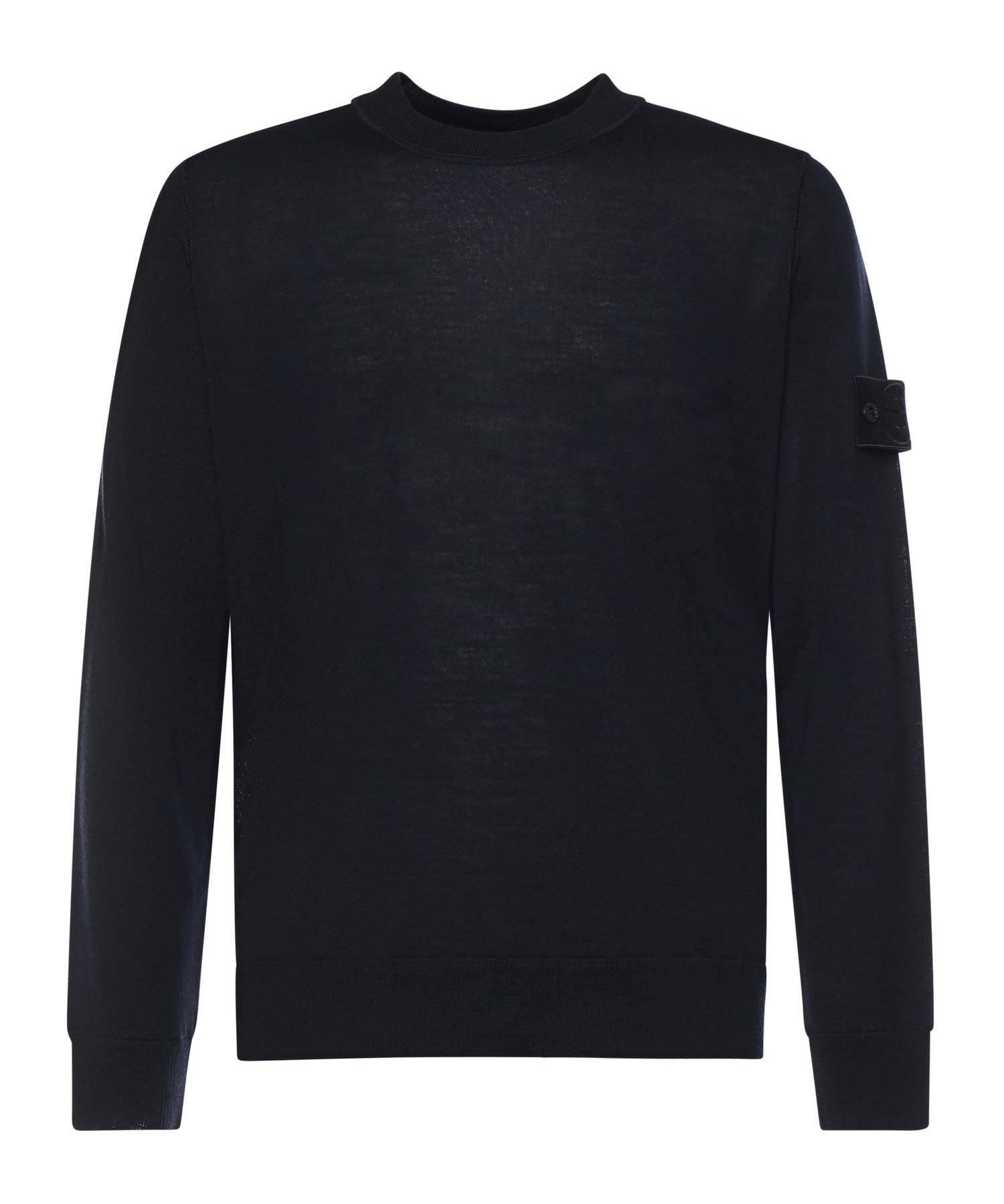 Maglione girocollo in lana con logo L1S155100074 S00FCV0020 STONE ISLAND 
