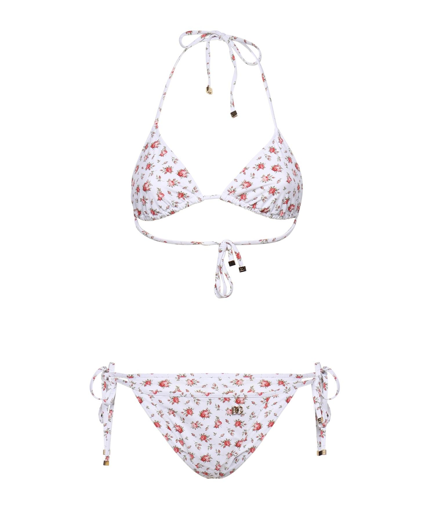 Bikini a triangolo stampa roselline O8A02J ON0D1HA5XJ DOLCE & GABBANA 