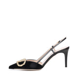 Pumps slingback Vlogo in velluto 7W2S0R01 XUPBBK VALENTINO GARAVANI 