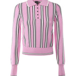 Maglia stile polo a righe 105809 A2UON3Z PINKO 