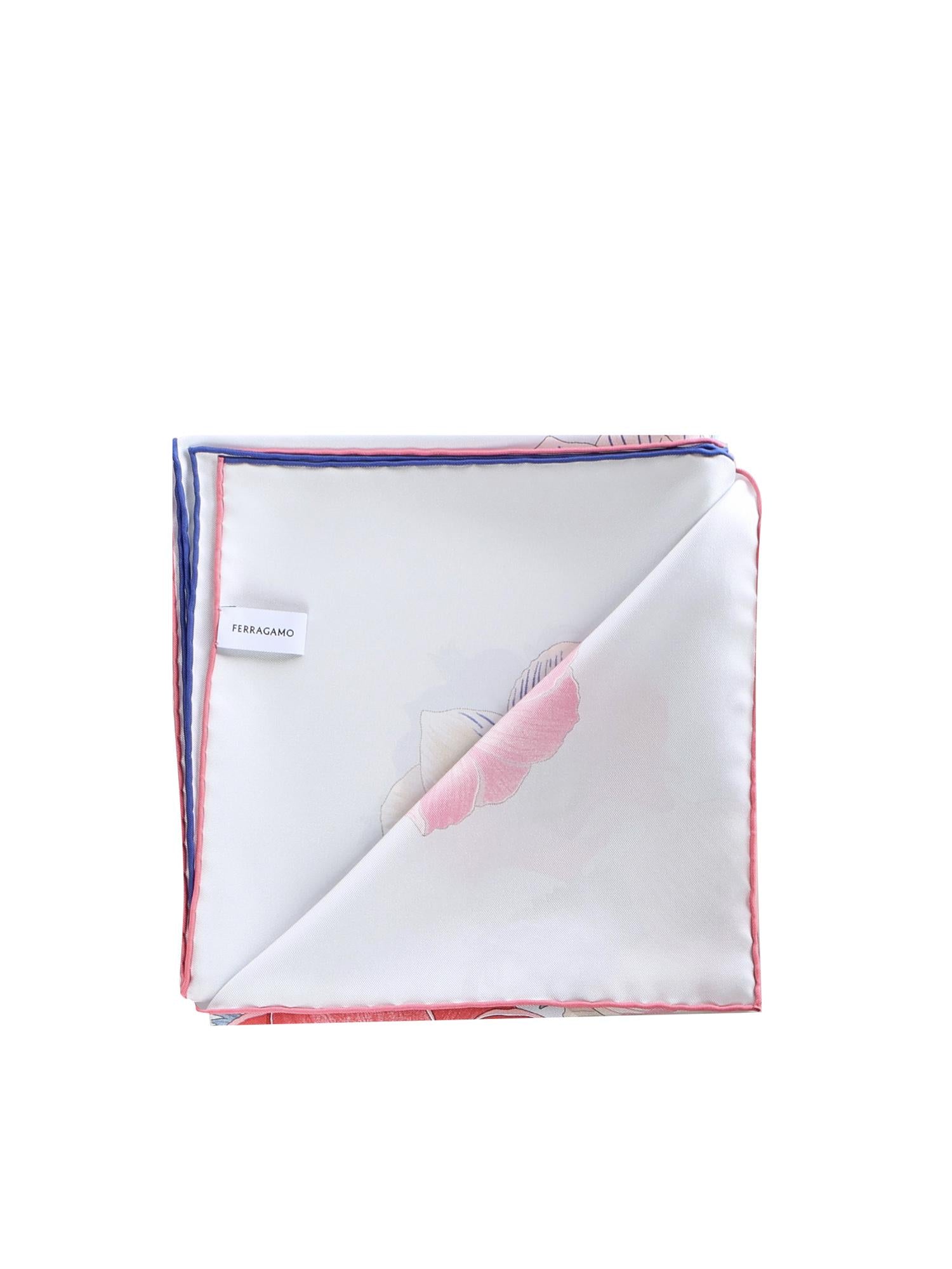 Foulard in seta stampa Anemone 310175 775435004 FERRAGAMO 