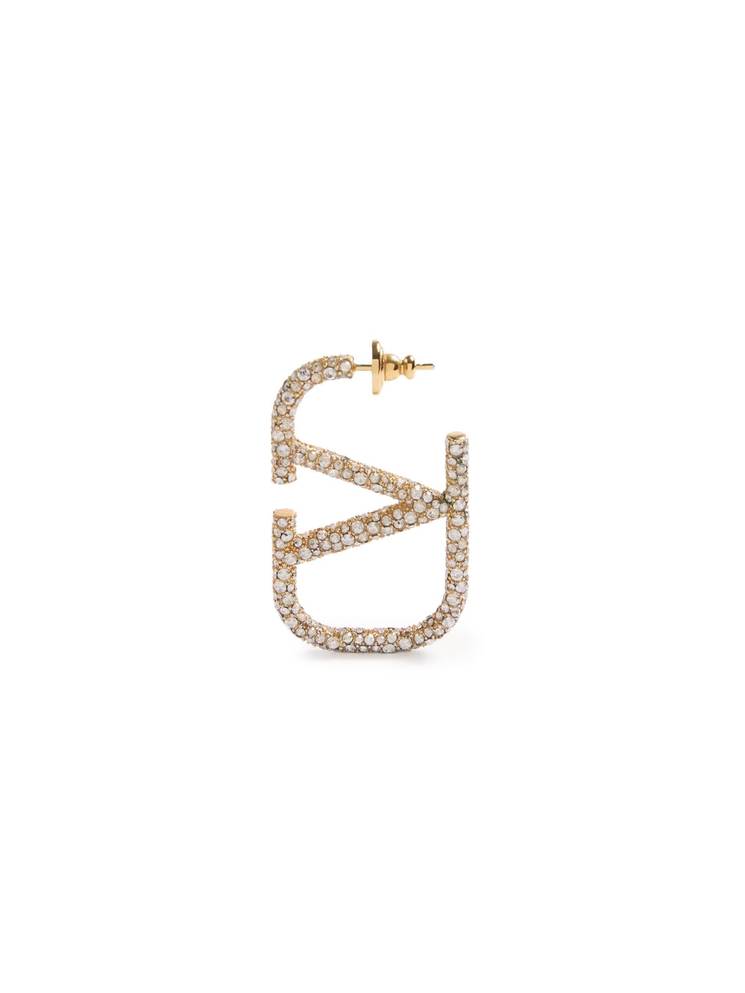 Orecchini Vlogo Signature in metallo e cristalli Swarovski® 7W2J0G04 YCWMH5 VALENTINO GARAVANI 