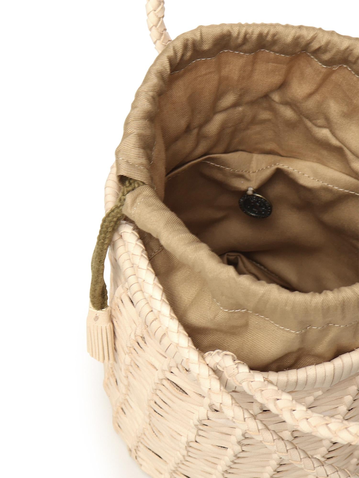Borsa a secchiello "Lina mini" in pelle 8704 NATURAL DRAGON DIFFUSION 
