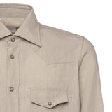 Camicia in lino M75CAMK02TES0I139 02NN ELEVENTY 