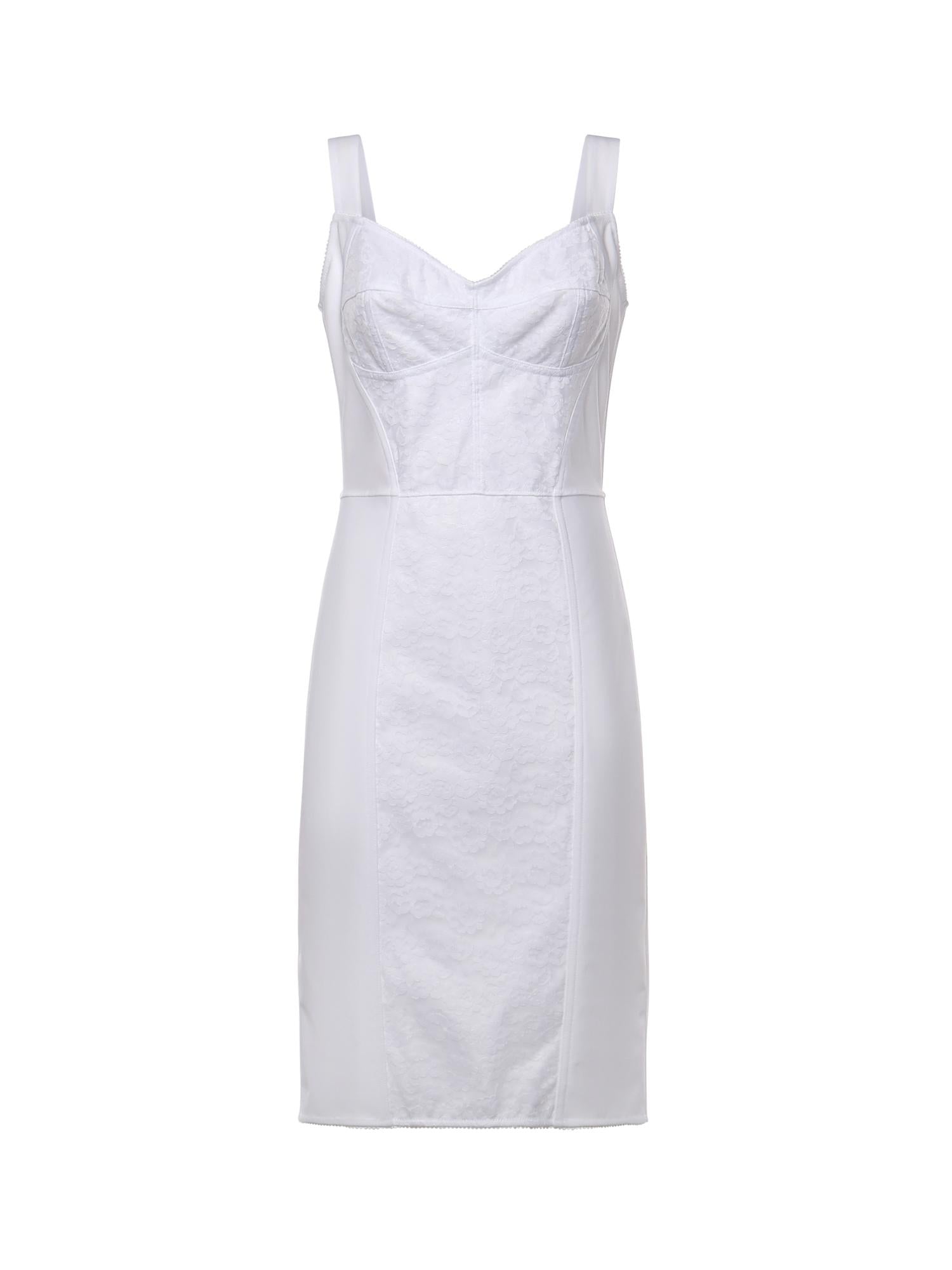 Abito corsetteria in tessuto tecnico e pizzo F63G9T GDCLQW0800 DOLCE & GABBANA 